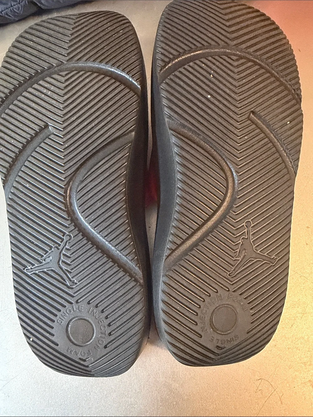 Jordan Red and Black Slide Sandals with White Jumpman
